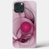 Swinging Fraktal, Moderne Abstrakte Berry Pink Art Case-Mate iPhone Hülle (Rückseite)