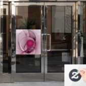 Swinging Fraktal, Moderne Abstrakte Berry Pink Art Fensteraufkleber (Büro Tür)