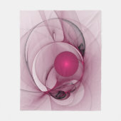 Swinging Fraktal, Moderne Abstrakte Berry Pink Art Fleecedecke (Vorderseite)