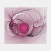 Swinging Fraktal, Moderne Abstrakte Berry Pink Art Fleecedecke (Vorderseite (Horizontal))
