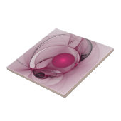 Swinging Fraktal, Moderne Abstrakte Berry Pink Art Fliese (Seite)