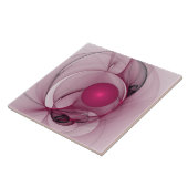 Swinging Fraktal, Moderne Abstrakte Berry Pink Art Fliese (Seite)