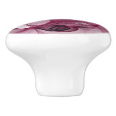 Swinging Fraktal, Moderne Abstrakte Berry Pink Art Keramikknauf (Seitenansicht)