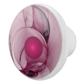 Swinging Fraktal, Moderne Abstrakte Berry Pink Art Keramikknauf (Rechts)