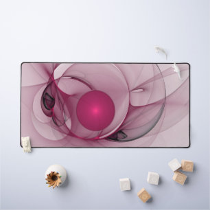 Swinging Fraktal, Moderne Abstrakte Berry Pink Art Schreibtischunterlage