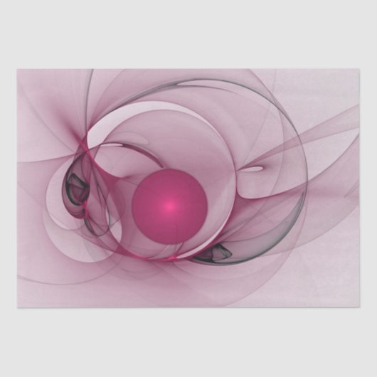 Swinging Fraktal, Moderne Abstrakte Berry Pink Art Seidenpapier (Vorderseite)