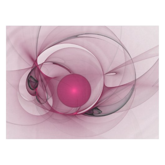 Swinging Fraktal, Moderne Abstrakte Berry Pink Art Tischdecke (Vorderseite (Horizontal))