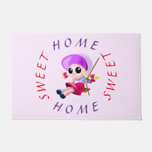Swinging Girl Doormat Fußmatte (Vorderseite)