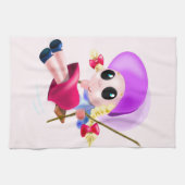 Swinging Girl Kitchen Handtuchmalerei Geschirrtuch (Horizontal)