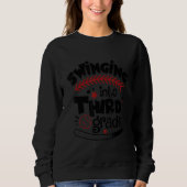 Swinging into Third grade Back to school Baseball Sweatshirt (Vorderseite)