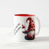 Swinging Ladybug Gnomes Keramik Tasse (VorderseiteRechts)