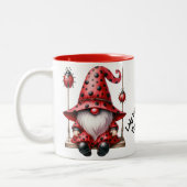 Swinging Ladybug Gnomes Keramik Tasse (Links)