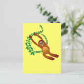 Swinging Orangutan Postcard Postkarte (Stehend Vorderseite)