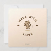 Swinging Panda Liebe Card Feiertagskarte (Rückseite)