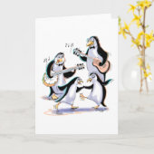 sWiNgInG pEnGuInS Karte (Gelbe Blume)