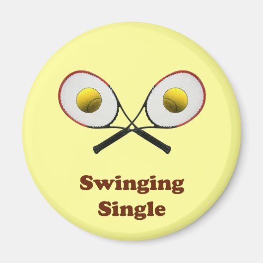 Swinging Single Tennis Magnet (Vorne)