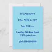 Swinging Teddy Bären Ballon Swing Birthday Invites Einladung (Rückseite)