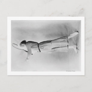 Swinging Tennis Raquet Postkarte