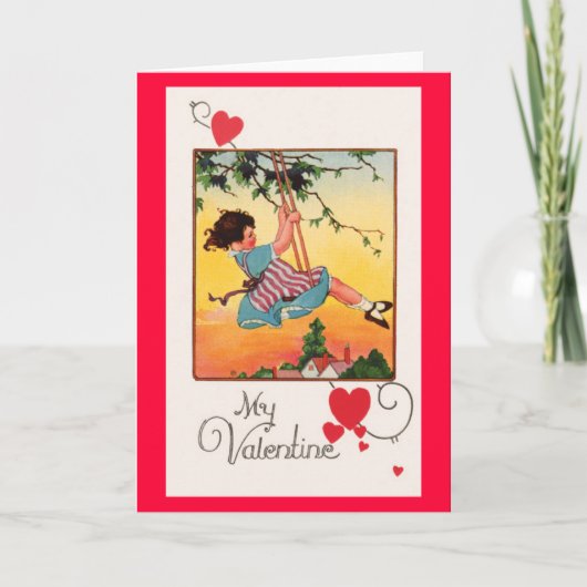 Swinging Valentine Feiertagskarte (Vorderseite)