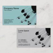 Swings and Roundabouts - Light Blue Green Visitenkarte (Vorne/Hinten)