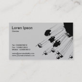 Swings and Roundabouts - Light Blue Green Visitenkarte (Rückseite)