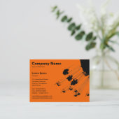 Swings and Roundabouts v2 - Orange Visitenkarte (Stehend Vorderseite)