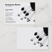 Swings and Roundabouts v2 - White (Eggshell) Visitenkarte (Vorne/Hinten)