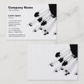 Swings and Roundabouts v2 - White (Gold) Visitenkarte (Vorne/Hinten)