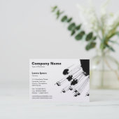 Swings and Roundabouts v2 - White (Gold) Visitenkarte (Stehend Vorderseite)