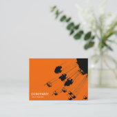 Swings and Roundabouts v3 - Orange Visitenkarte (Stehend Vorderseite)