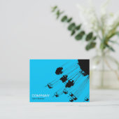 Swings and Roundabouts v3 - Sky Blue Visitenkarte (Stehend Vorderseite)
