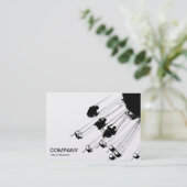 Swings and Roundabouts v3 - White (Gold) Visitenkarte (Stehend Vorderseite)