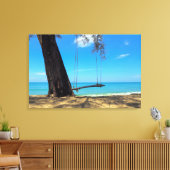 Swings & Tree auf dem Sand Leinwanddruck (Insitu (Wohnzimmer))