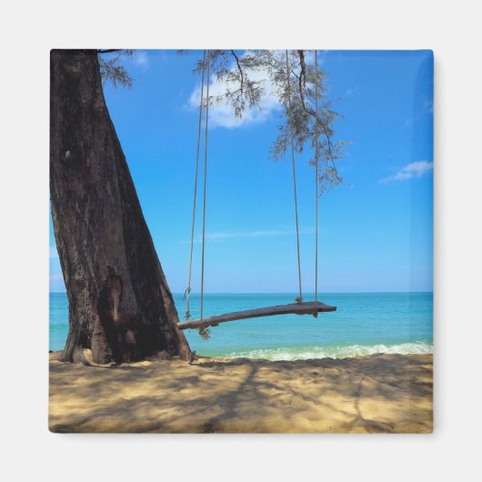 Swings & Tree auf dem Sand Magnet (Vorne)