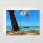 Swings & Tree auf dem Sand Postkarte (Vorne/Hinten)