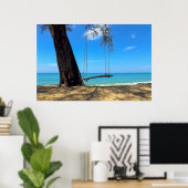 Swings & Tree on the Sand Poster (Heimbüro)