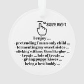 SWIPE RICHTIG Neu - Siehe Zurück ... Ornament (Rückseite)