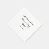 Swiped Right Wedding Napkins Serviette (Ecke)