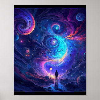 Swirbeln der Leertaste Warp Surreal Painting Print Poster