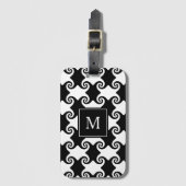 Swirbeln Formen keltisch wie Monogram-Gepäckmarke Gepäckanhänger (Vorderseite Vertikal)