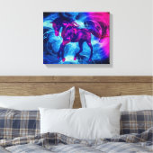 Swirbelnde Fraktale Fantasy Horse Leinwanddruck (Insitu (Schlafzimmer))