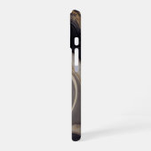 Swirbelschwarz iPhone 16 Hülle (Linke Seite)