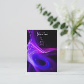 SWIRL 2 MONOGRAM Lebendig schwarz, rosa blau Visitenkarte (Stehend Vorderseite)