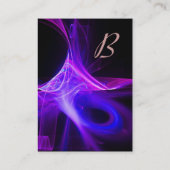 SWIRL 2 MONOGRAM Lebendig schwarz, rosa blau Visitenkarte (Rückseite)