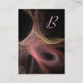 SWIRL 2 MONOGRAM Lebendig schwarz rosa braun Visitenkarte (Rückseite)