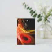 SWIRL 2 MONOGRAM Lebendig schwarz rosa rot Visitenkarte (Stehend Vorderseite)