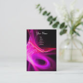 SWIRL 2 MONOGRAM Lebendig schwarz rosa violett Visitenkarte (Stehend Vorderseite)