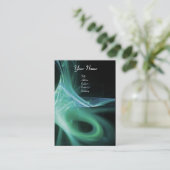 SWIRL 2 MONOGRAM Vibranntgrün Visitenkarte (Stehend Vorderseite)