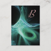 SWIRL 2 MONOGRAM Vibranntgrün Visitenkarte (Rückseite)