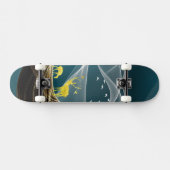 Swirl abstract deers skateboard (Horizontal)